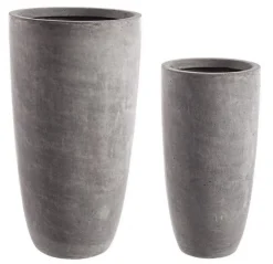 Vasi E Coprivasi>Bizzotto SET2 VASO CEMENT TO ALTO GRIGIO