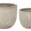 Vasi E Coprivasi>Bizzotto SET2 VASO CEMENT TO BASSO SABBIA