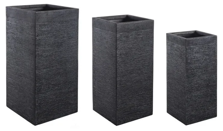 Vasi E Coprivasi>Bizzotto SET3 VASO GRAFFITI QU NERO ALTO