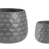 Vasi E Coprivasi>Bizzotto SET2 VASO PYRAMID CIOTOLA ANTRACITE