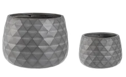 Vasi E Coprivasi>Bizzotto SET2 VASO PYRAMID CIOTOLA ANTRACITE