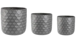 Vasi E Coprivasi>Bizzotto SET3 VASO PYRAMID TO ANTRACITE