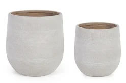 Vasi E Coprivasi>Bizzotto SET2 VASO RIGO BOMB BEIGE ALTO