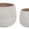 Vasi E Coprivasi>Bizzotto SET2 VASO RIGO BOMB BEIGE BASSO