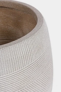 Vasi E Coprivasi>Bizzotto SET2 VASO RIGO BOMB BEIGE BASSO
