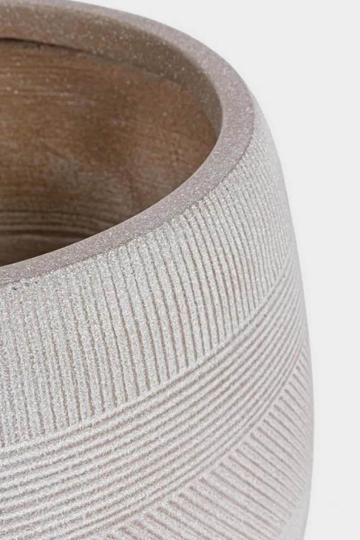 Vasi E Coprivasi>Bizzotto SET2 VASO RIGO BOMB BEIGE BASSO