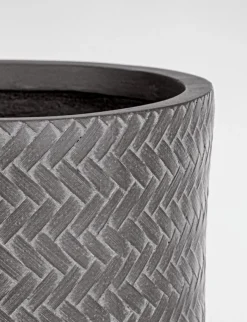 Vasi E Coprivasi>Bizzotto SET4 VASO TRESSAGE CIL ANTRACITE