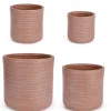 Vasi E Coprivasi>Bizzotto SET4 VASO TRESSAGE CIL TERRACOTTA