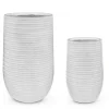 Vasi E Coprivasi>Bizzotto SET2 VASO TRESSAGE TO ALTO BIANCO