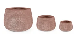 Vasi E Coprivasi>Bizzotto SET3 VASO TRESSAGE TO TERRACOTTA