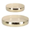 Coprivasi>Bizzotto SET2 VASSOIO DECORATIVO VELMA TO ORO BEI
