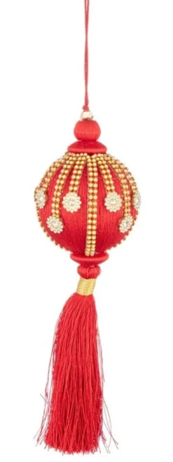 Pendagli>Bizzotto SFERA FRINGE ROSSO C-NAPPA D80