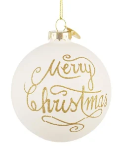 Sfere>Bizzotto SFERA VT MERRY CHRISTMAS BIANCO D80