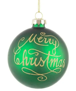 Sfere>Bizzotto SFERA VT MERRY CHRISTMAS VERDE D80
