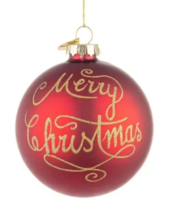 Sfere>Bizzotto SFERA VT MERRY CHRISTMAS ROSSO D80