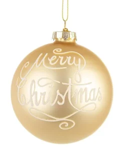 Sfere>Bizzotto SFERA VT MERRY CHRISTMAS CHAMPAGNE D80