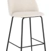 Sgabelli Bar>Bizzotto SGABELLO BAR EFFETTO BOUCLE' NERO/AVORIO - CARRY