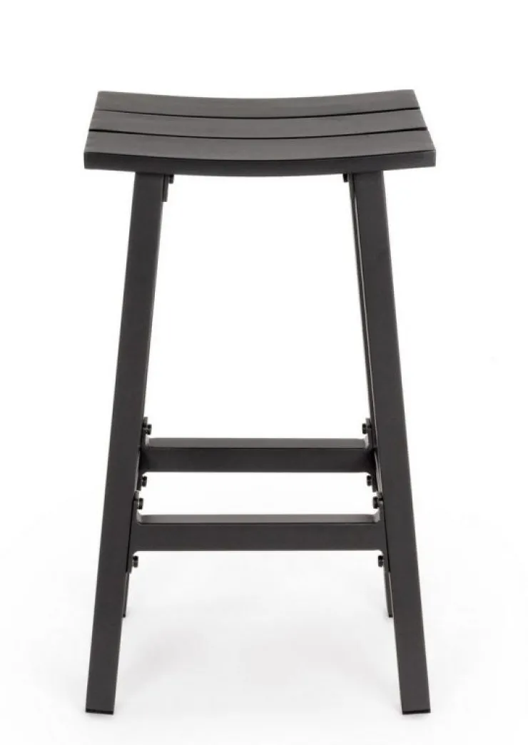 Sgabelli>Bizzotto SGABELLO BAR IN ALLUMINIO ANTRACITE YK13 - SKIPPER