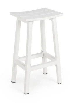 Sgabelli>Bizzotto SGABELLO BAR IN ALLUMINIO BIANCO YK11 - SKIPPER