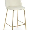Sgabelli Bar>Bizzotto SGABELLO BAR IN VELLUTO BIANCO - CARRY