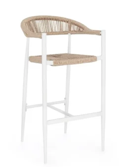 Sgabelli>Bizzotto SGABELLO BAR JANDIA BIANCO/BEIGE