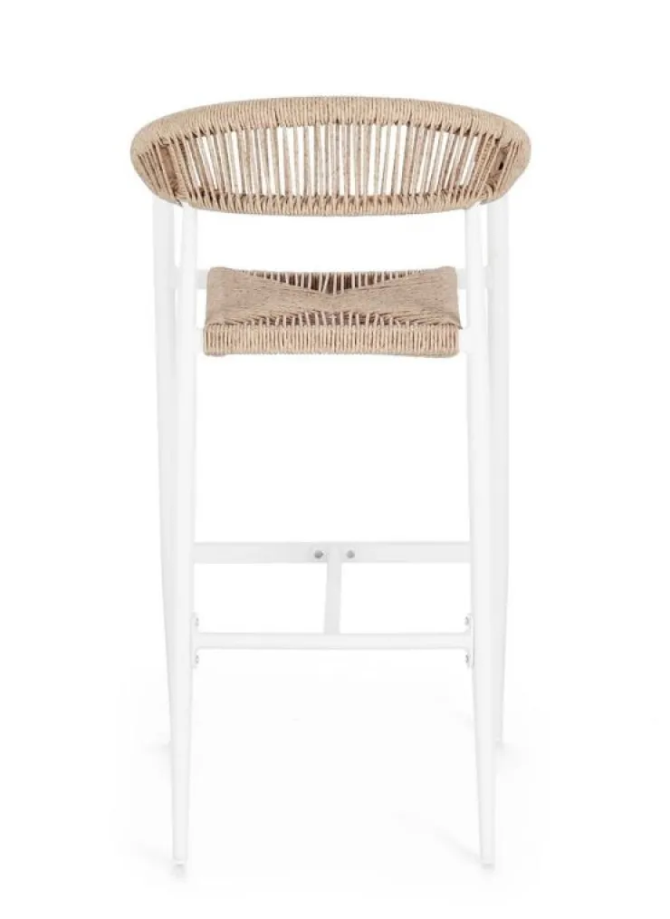 Sgabelli>Bizzotto SGABELLO BAR JANDIA BIANCO/BEIGE