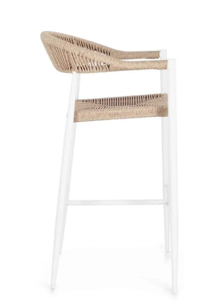 Sgabelli>Bizzotto SGABELLO BAR JANDIA BIANCO/BEIGE