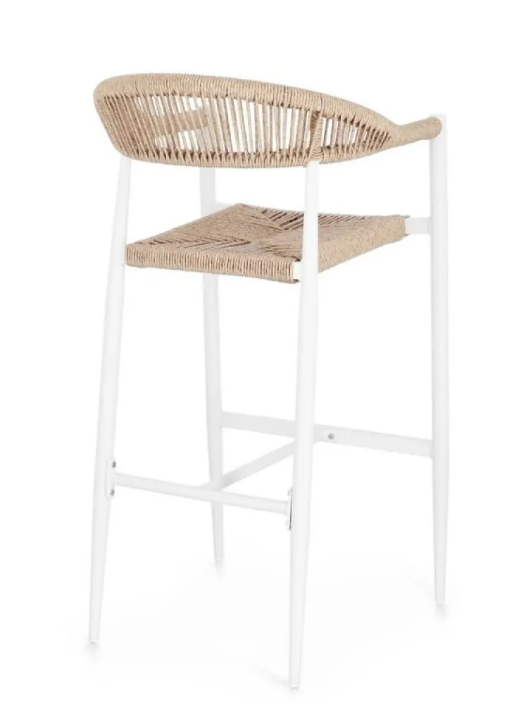 Sgabelli>Bizzotto SGABELLO BAR JANDIA BIANCO/BEIGE