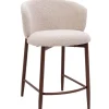 Sgabelli Bar>Bizzotto SGABELLO CUCINA AMALIA NOCE/BEIGE