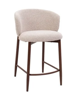 Sgabelli Bar>Bizzotto SGABELLO CUCINA AMALIA NOCE/BEIGE