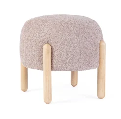 Sgabelli>Bizzotto SGABELLO EFFETTO BOUCLE' ROSA ANTICO - DAYLA