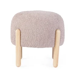 Sgabelli>Bizzotto SGABELLO EFFETTO BOUCLE' ROSA ANTICO - DAYLA