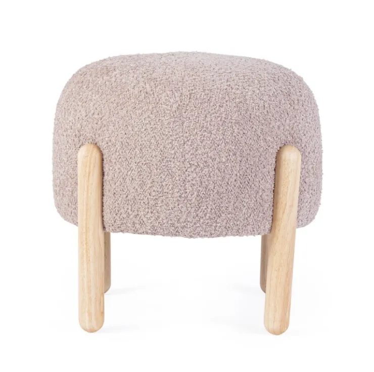 Sgabelli>Bizzotto SGABELLO EFFETTO BOUCLE' ROSA ANTICO - DAYLA