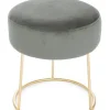 Sgabelli>Bizzotto SGABELLO IN VELLUTO GRIGIO - CLARISSA