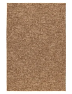 Tappeti Per Esterno>Bizzotto TAPPETO LUNE MARRONE ESAGONO 160X230