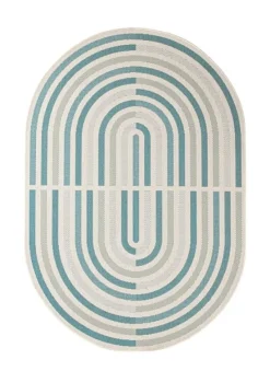 Tappeti Per Esterno>Bizzotto TAPPETO NOUR VERDE OV BLU BEIGE 160X229