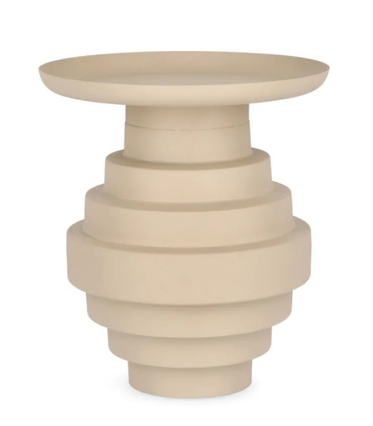 Tavolini>Bizzotto TAVOLINO IN ACCIAIO BEIGE - AMBA