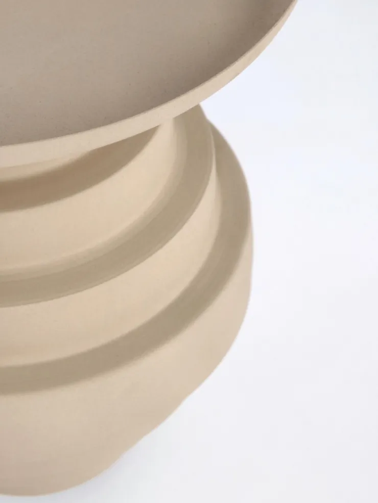 Tavolini>Bizzotto TAVOLINO IN ACCIAIO BEIGE - AMBA