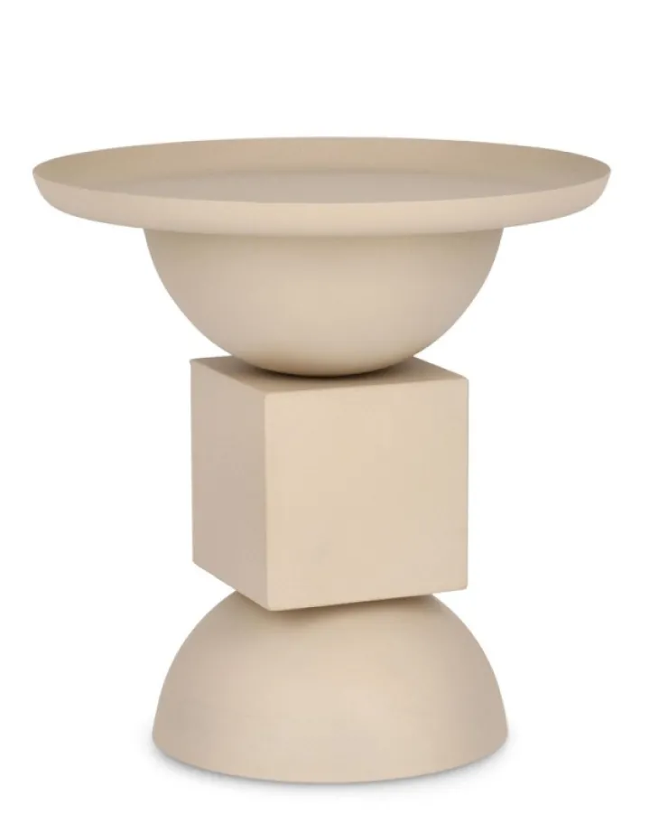 Tavolini>Bizzotto TAVOLINO IN ACCIAIO BEIGE - ALKA