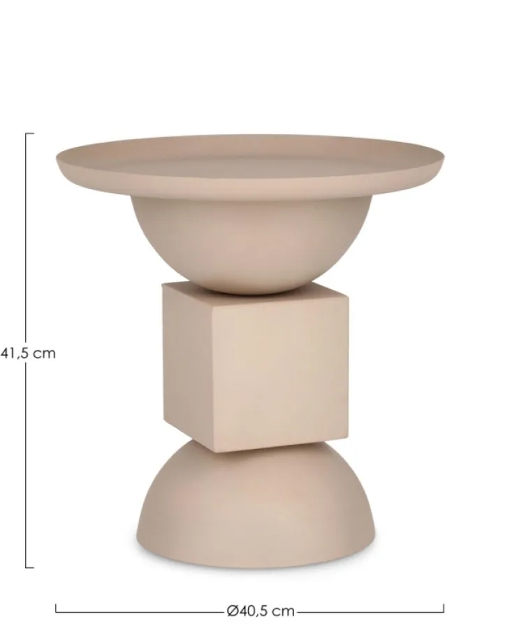 Tavolini>Bizzotto TAVOLINO IN ACCIAIO BEIGE - ALKA