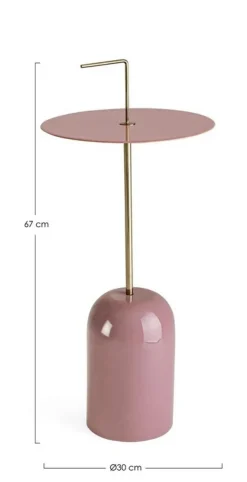 Tavolini>Bizzotto TAVOLINO IN ACCIAIO ROSA D30 - TULASI
