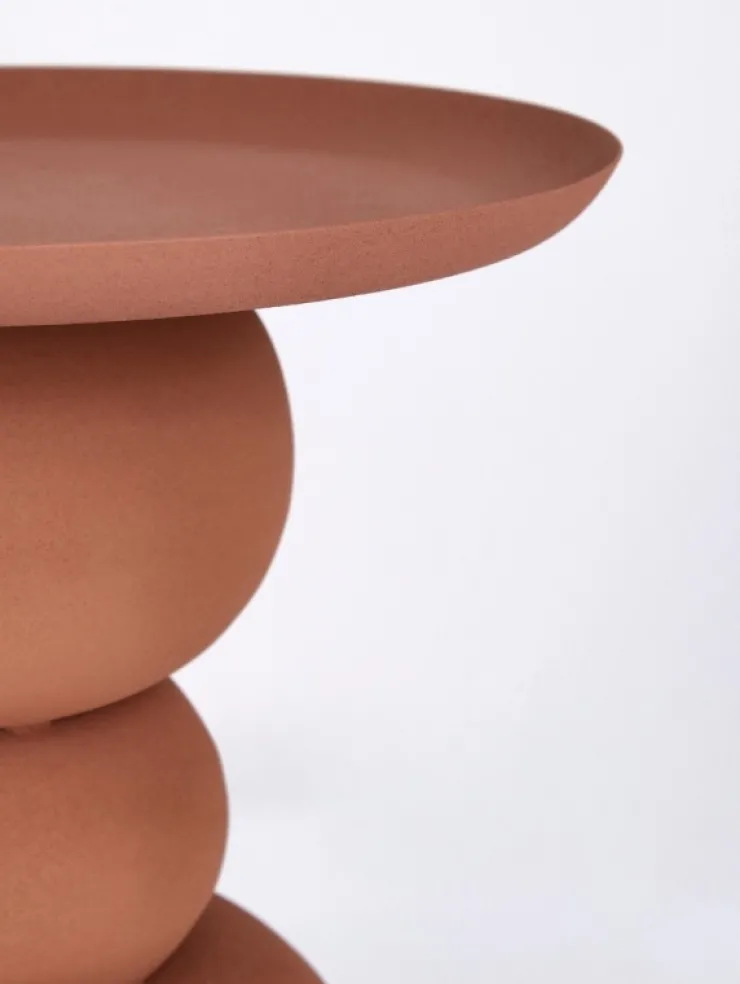 Tavolini>Bizzotto TAVOLINO IN ACCIAIO TERRACOTTA - ALPA