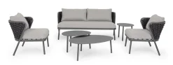 Tavolini>Bizzotto TAVOLINO IN ALLUMINIO ANTRACITE QS22 - SPARKY