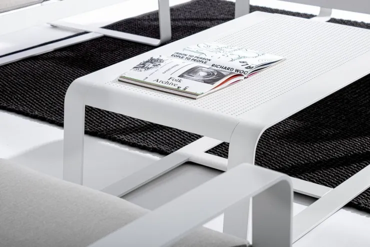 Tavolini>Bizzotto TAVOLINO IN ALLUMINIO BIANCO YK11 - MERRIGAN
