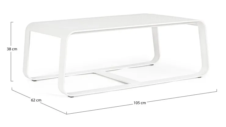 Tavolini>Bizzotto TAVOLINO IN ALLUMINIO BIANCO YK11 - MERRIGAN