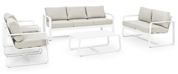 Tavolini>Bizzotto TAVOLINO IN ALLUMINIO BIANCO YK11 - MERRIGAN