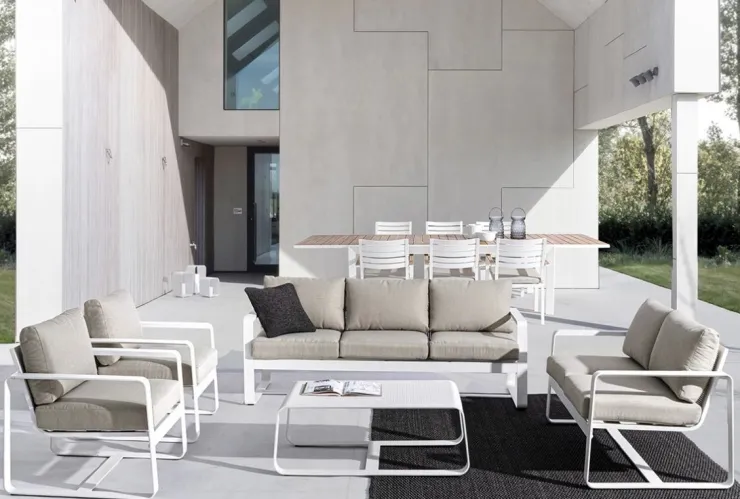 Tavolini>Bizzotto TAVOLINO IN ALLUMINIO BIANCO YK11 - MERRIGAN