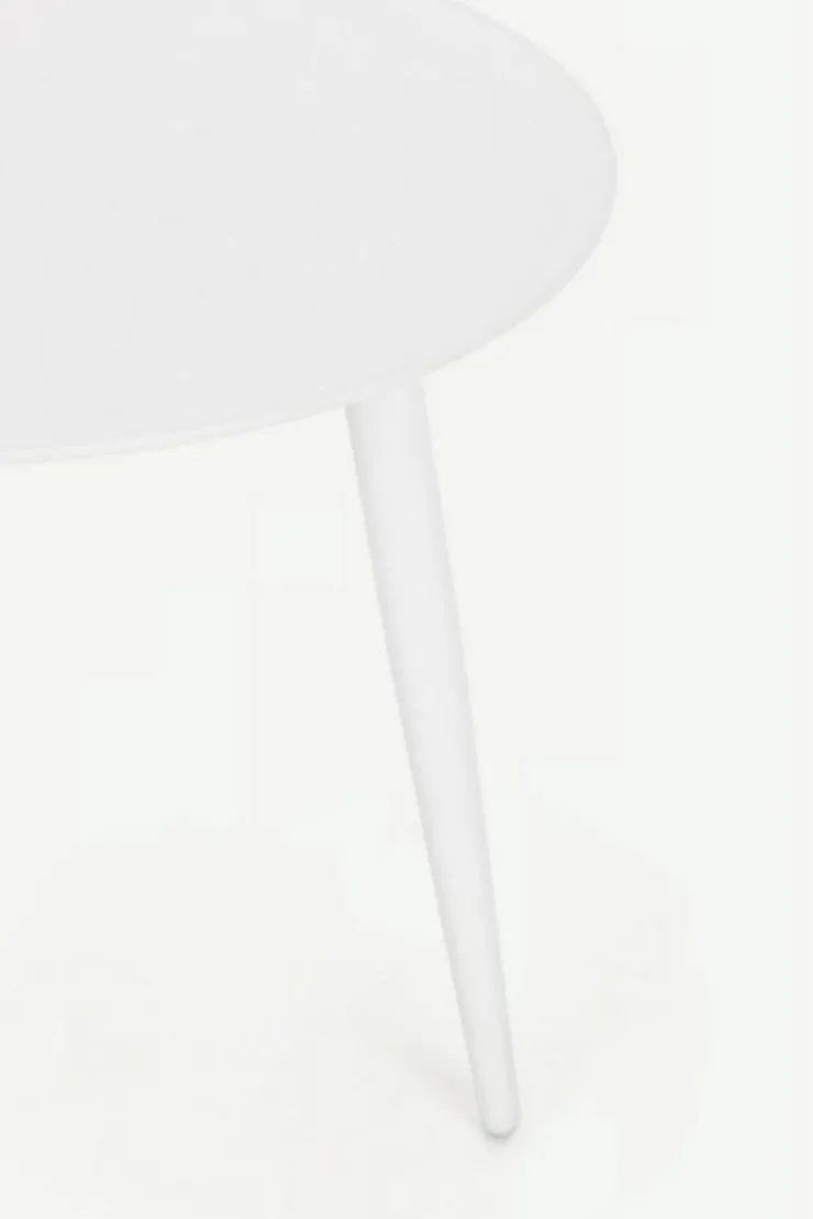 Tavolini>Bizzotto TAVOLINO IN ALLUMINIO D50 BIANCO YK11 - RIDLEY