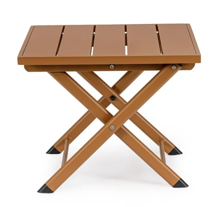 Tavolini>Bizzotto TAVOLINO IN ALLUMINIO PECAN - TAYLOR