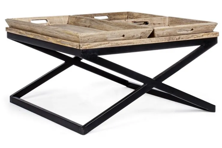 Tavolini>Bizzotto TAVOLINO IN LEGNO 90X90 - TRAY